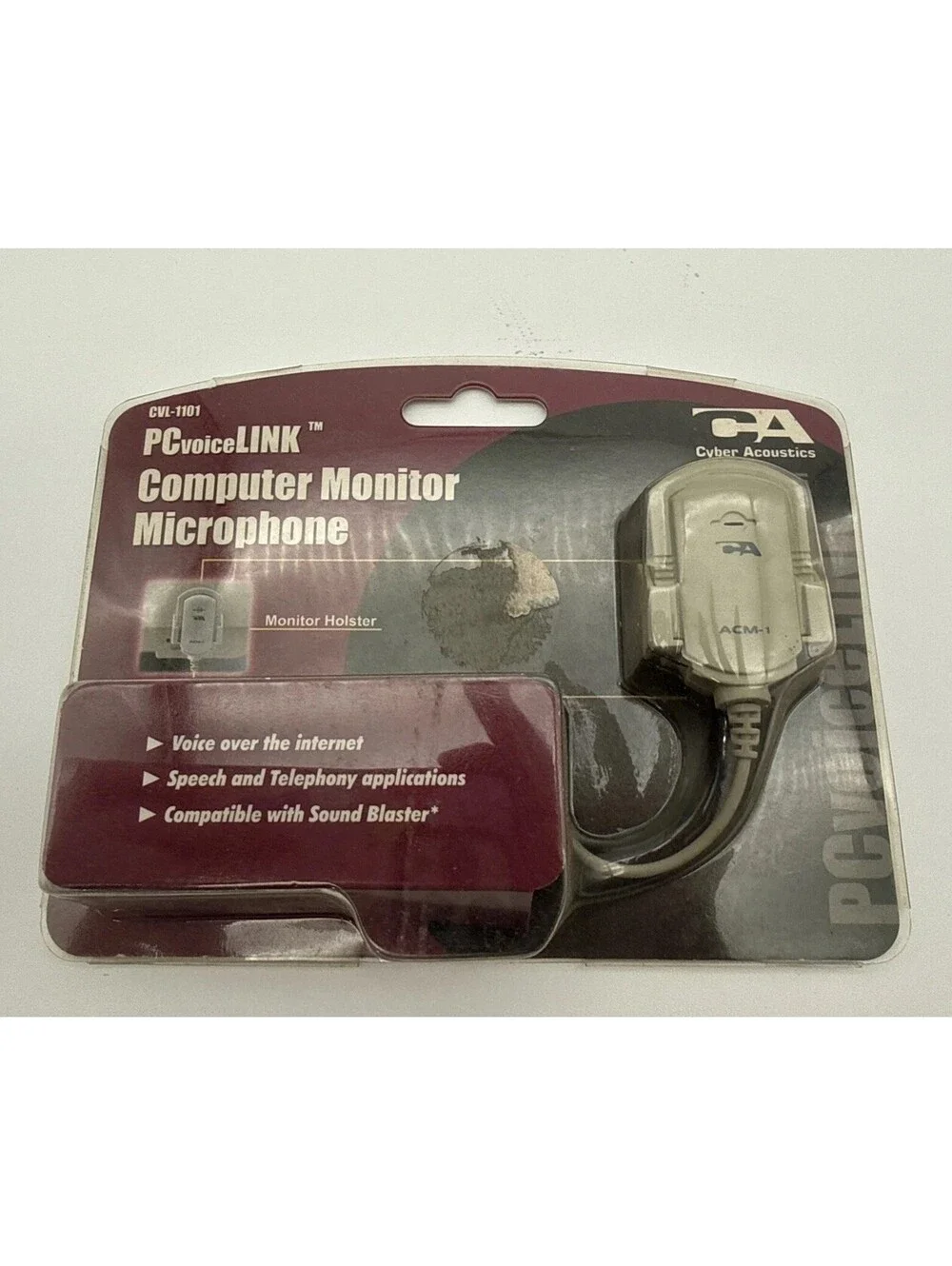 CVL-1101 PCvoiceLINK Computer Monitor Microphone CA Cyber Acoustics NEW SEALED